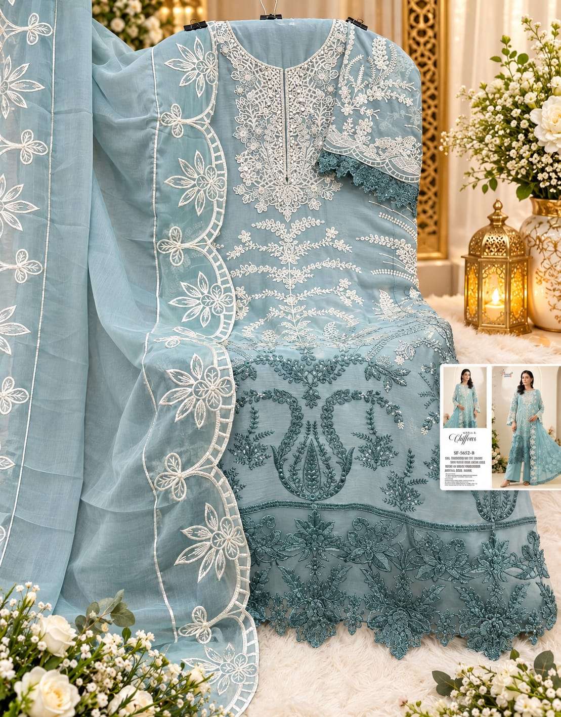 SHREE FABS SF 5652 COLOR CHIFFON DESIGNER SALWAR SUIT IN UNSTITCH THE NEXT GENERATION ETHNIC